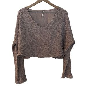 Free people oversized boucle long sleeve sweater S